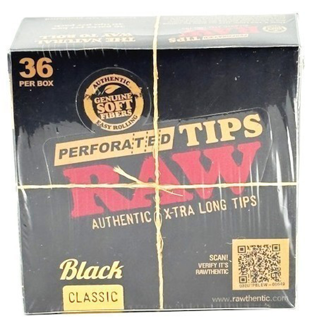 Picture of Raw Tips - Black Extra Long 36ct 40pk