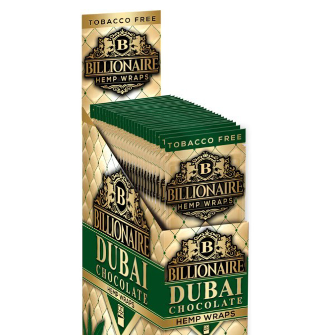 Picture of Billionaire Hemp Wraps 2ct 25pk - Dubai Chocolate