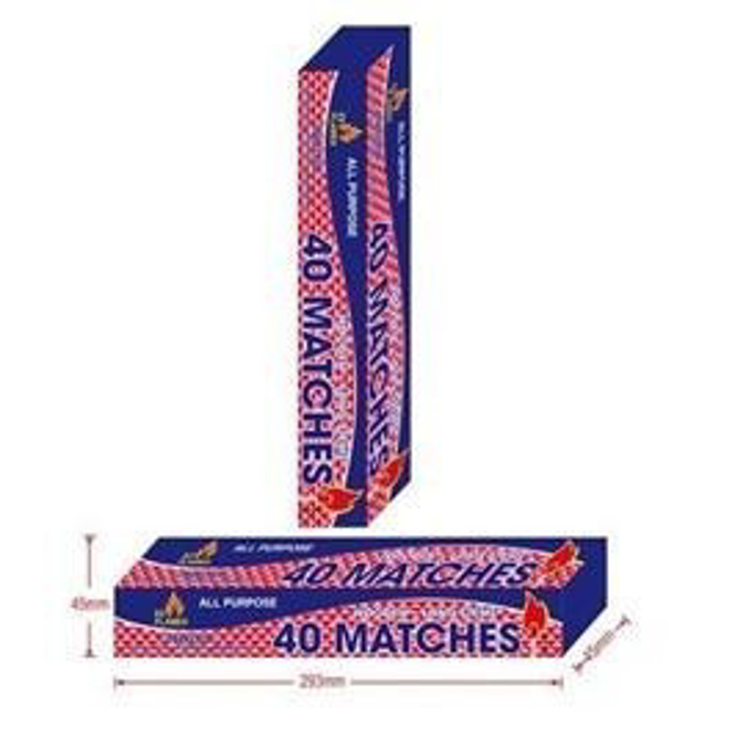 Picture of EZ Flames Bbq Matches 40ct