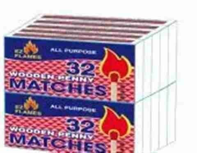 Picture of EZ Flames Wooden Penny 32ct Match 10pk