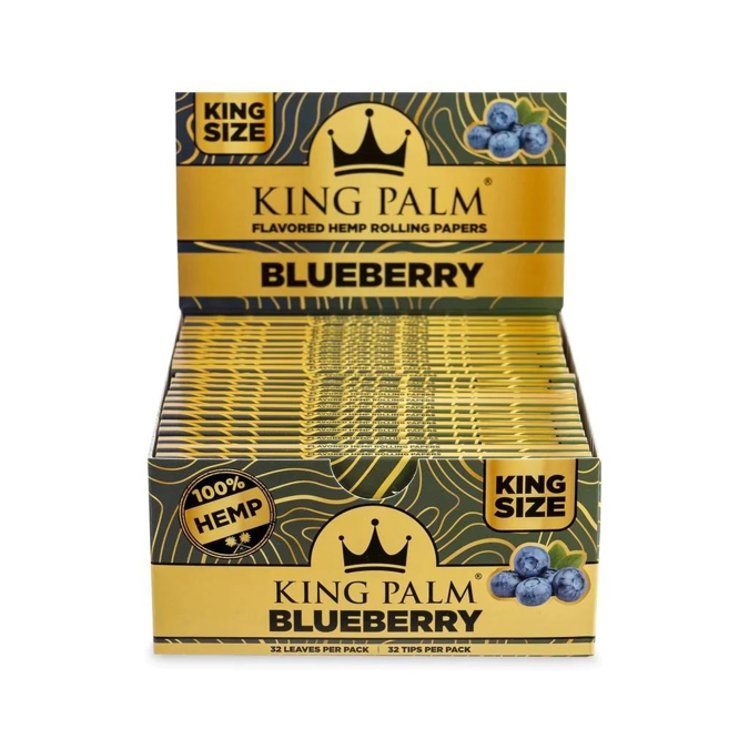 Picture of King Palm Hemp Paper w Tip KS 22ct 32pk-Blueberry