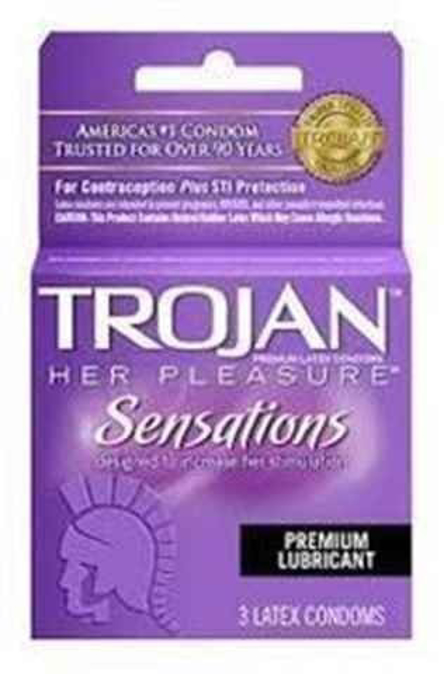 Picture of Trojan C-Her Pleasure Sensations Lub-6ct