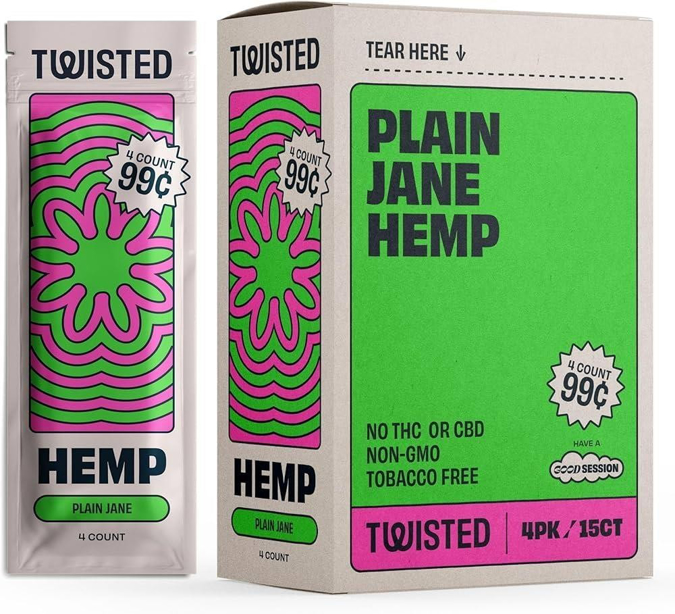Picture of Twisted Hemp Wrap 4ct 99c 15pk- Plain Jane
