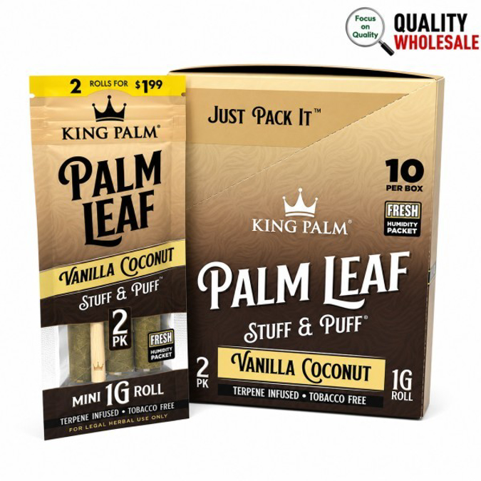 Picture of King Palm Cones - Mini 1g 2ct 10pk - Vanilla Coconut 1.99pp