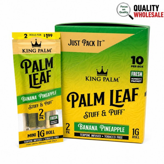 Picture of King Palm Cones - Mini 1g 2ct 10pk - Banana Pineapple 1.99pp