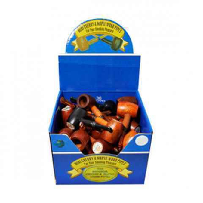 Picture of Wood Pipe Mini Maple and Cherry - 36ct