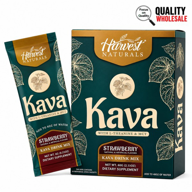 Picture of Kava + L-Theanine Drink Strawberry - 6pk