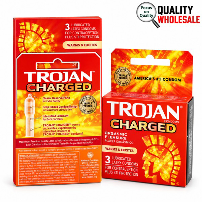 Picture of Trojan C-Charged Intensified Lubricated-6ct Orange