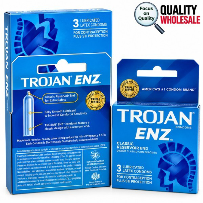 Picture of Trojan C-ENZ Lubricated -Light Blue Reg-6ct