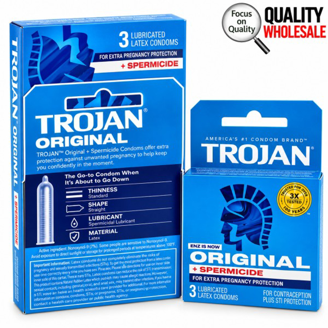 Picture of Trojan C-ENZ with Spermicidal Dark Blue-6ct