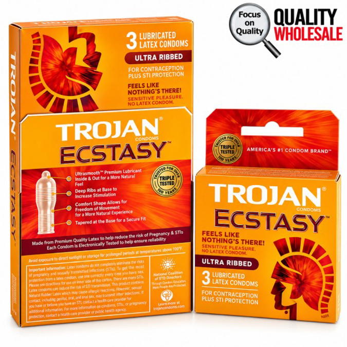 Picture of Trojan C-Ecstacy Ultra Ribbed - 6ct