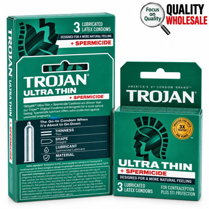 Picture of Trojan C-Ultra Thin Spermicidal lube-6ct