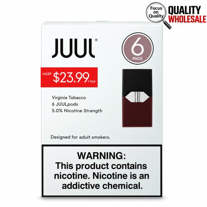 Picture of Juul Virginia Tobacco 6 pack 5 pcnt