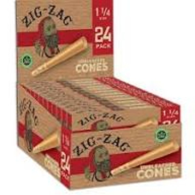 Picture of Zig-Zag -Cone Unbleached 11/4 24Pack
