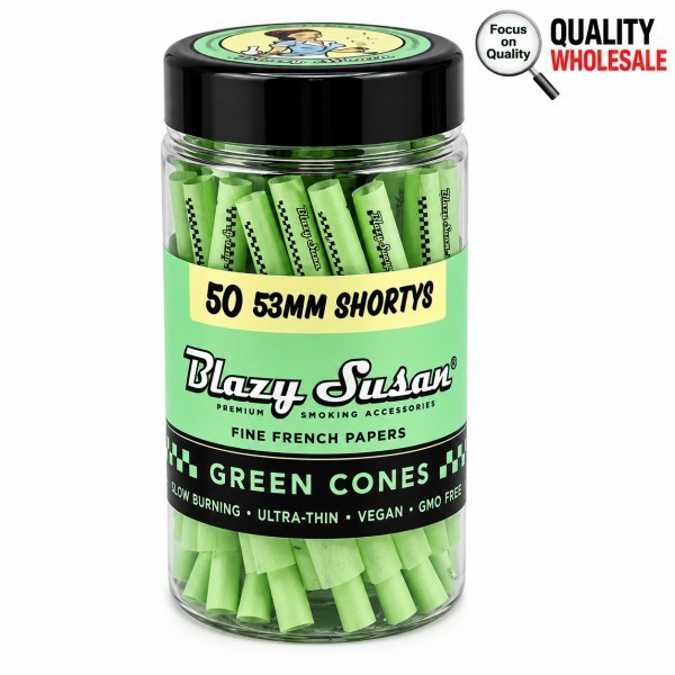Picture of Blazy Susan Cones Shorty Green 53mm 50ct Jar
