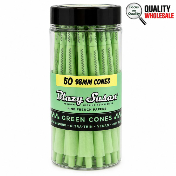 Picture of Blazy Susan Cones Green 98mm-50ct jar