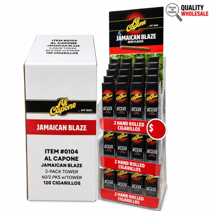 Picture of Al Capone Non Filter Tower 2pk 60ct-Jamaican Blaze