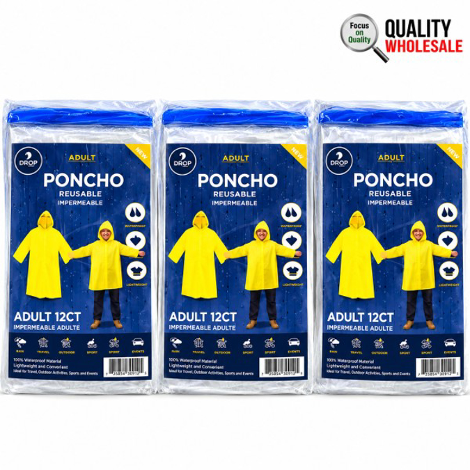 Picture of Drop Poncho Raincoat - Adult 12ct
