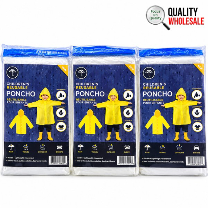 Picture of Drop Poncho Raincoat - Kids 12ct