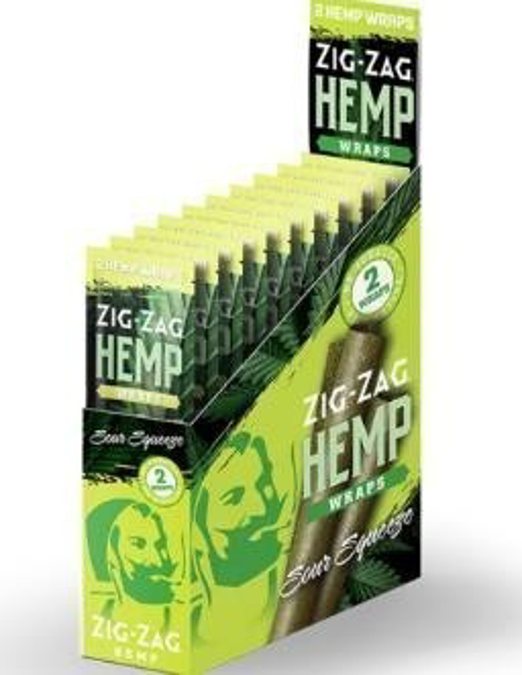 Picture of Zig-Zag Hemp Wraps-Sour Squeeze 2ct 25pk