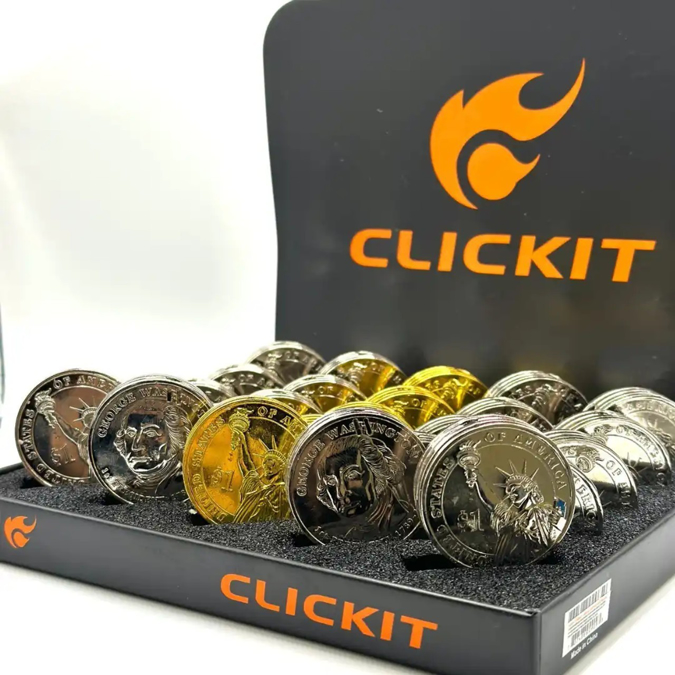 Picture of Clickit Dollar Coin Lighter 25ct