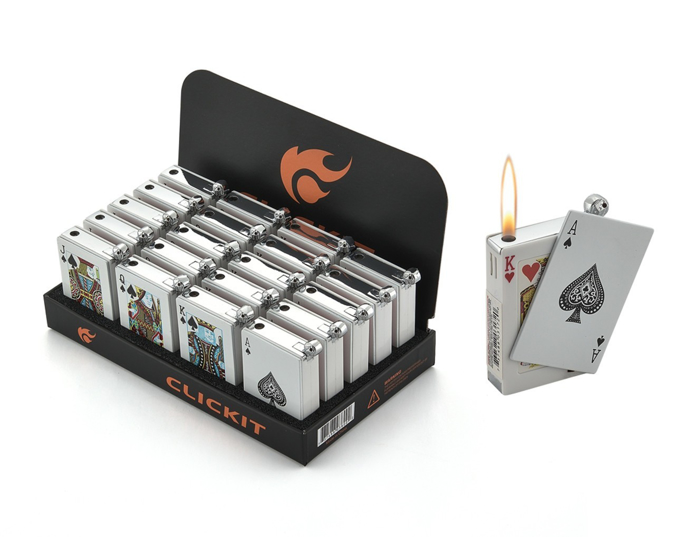 Picture of Clickit Playing Card Lighter w Shock 20ct
